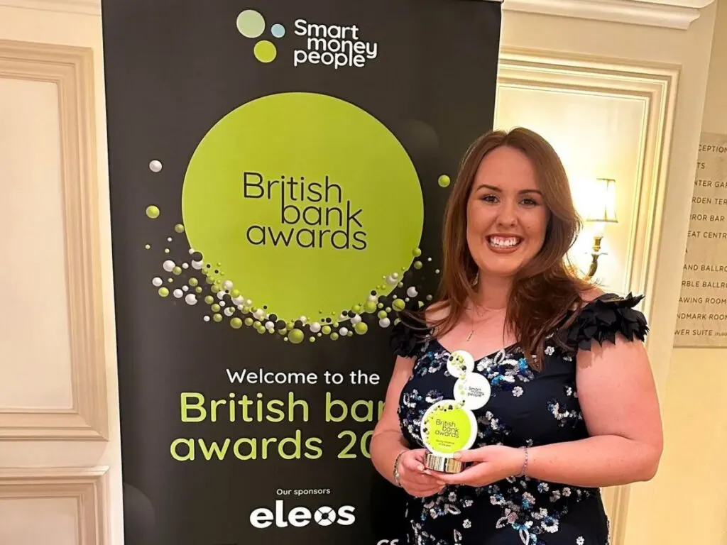 chloe's deal club wins money influencer of the year at the British Bank Awards