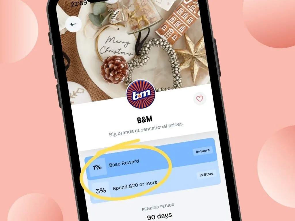 Airtime Reward app example showing cashback rate