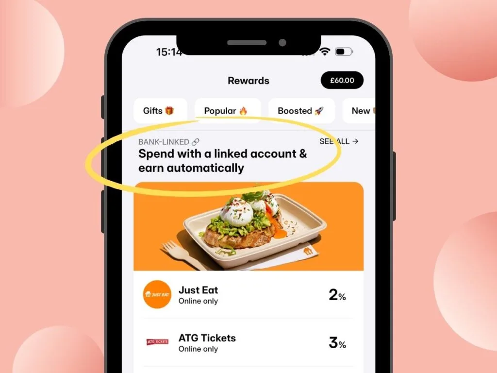 cheddar app showing the automatic cashback offers